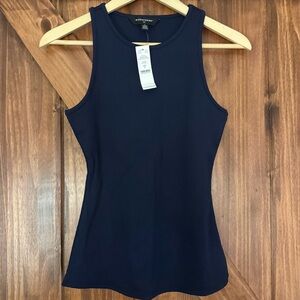 NWT WHBM Forme Navy Blue Women's Tank Top Small